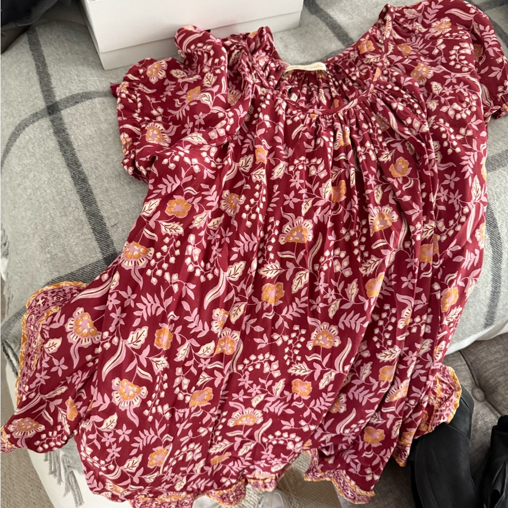 Natalie Martin Burgundy Floral Blouse